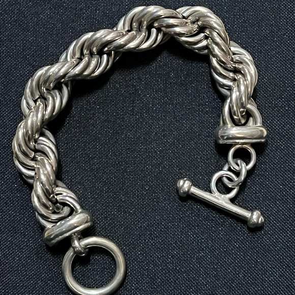 Sterling silver rope bracelet - Picture 1 of 8